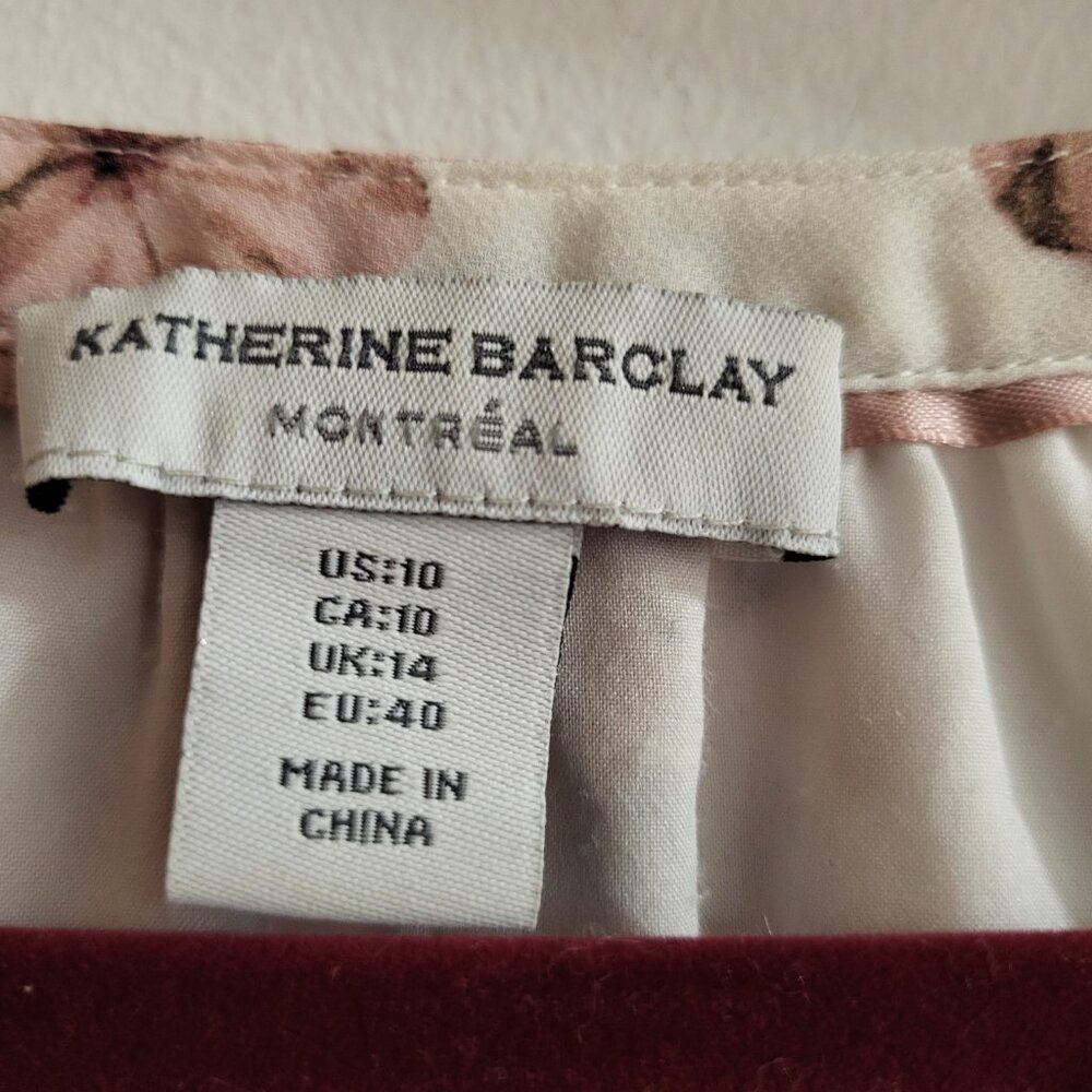 Katherine Barclay Montreal Floral Shift Dress Size 10 Pink Grey White - Picture 6 of 7